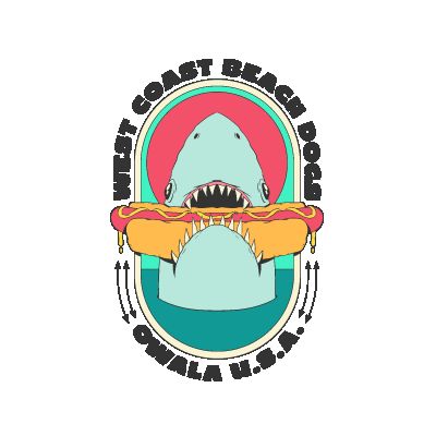 Shark Eating A Hotdog Owala 21 Stickers | AUS6304G